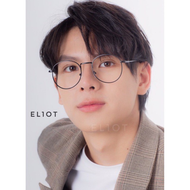 Gọng kính cận tròn ELIOT Eyewear Korean 01 mắt kính chống ánh sáng xanh kiểu dáng thời trang có thể thay cận Unisex