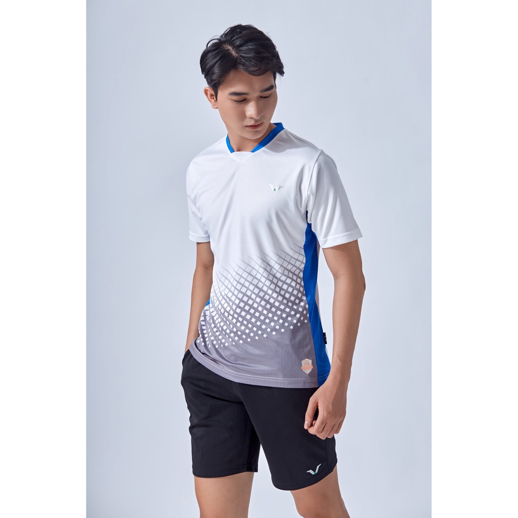 Áo Thể Thao Nam Cổ Tròn AVT03 Vina Sport, Áo Tập Gym Tennis , Chất Thun Thấm Hút Mồ Hôi, Thoáng Mát, Full Size- Lapi VN