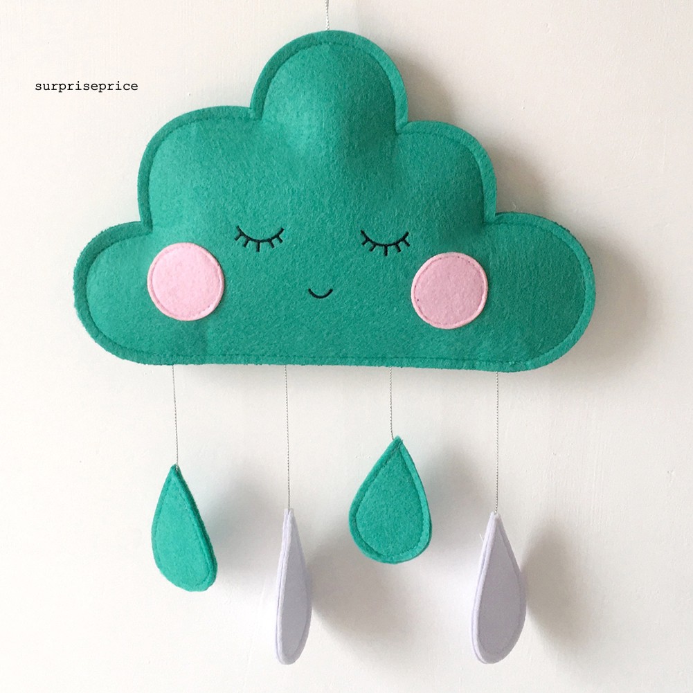 SPP_Nordic Cloud Raindrop Hanging Ornament Baby Bed Tent Pendant Kids Room Decor