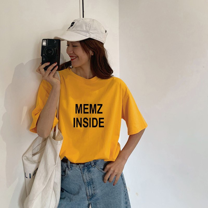 Aó Thun Tay Lỡ In Chữ Memz Inside, Aó Thun Nam Nữ Unisex In Chữ Cá Tính - ATIN06 | BigBuy360 - bigbuy360.vn