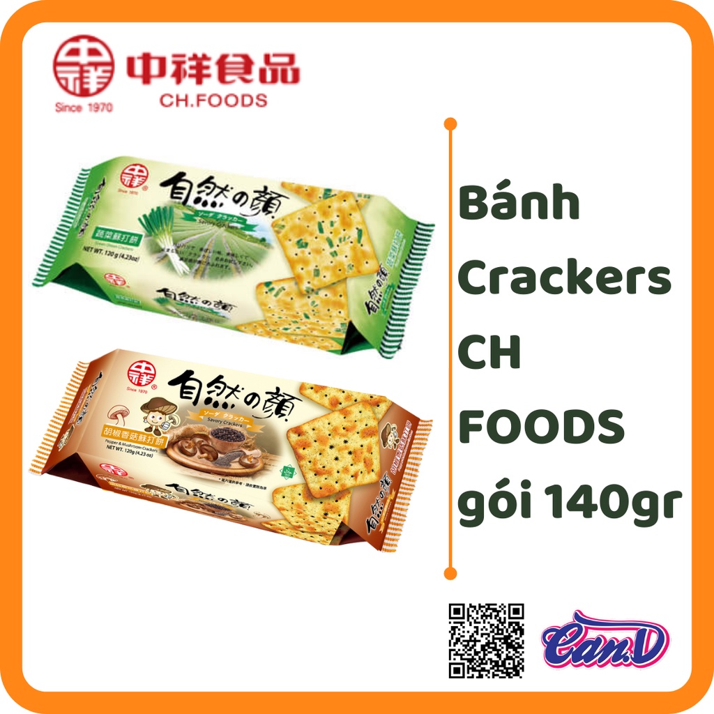 Bánh Crackers lạt gói 140gr