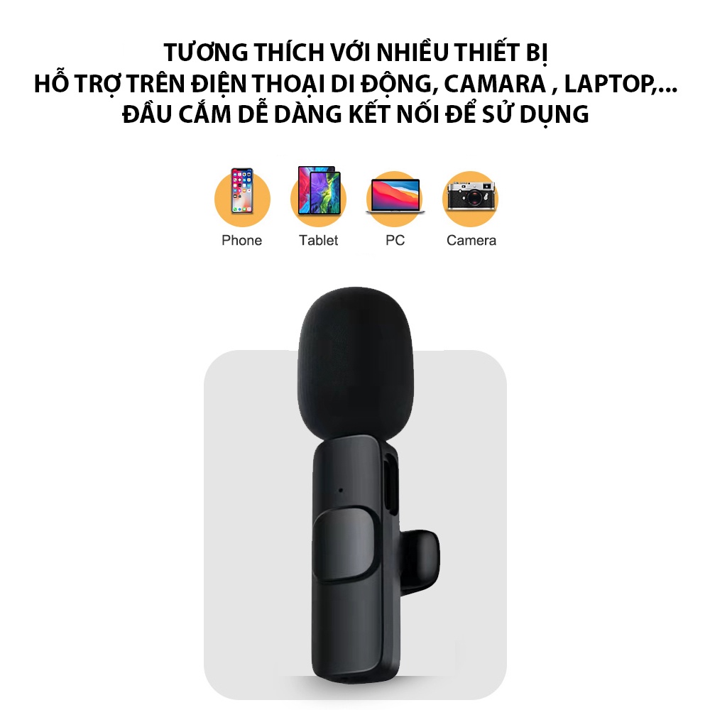 [Mã ELHACE giảm 4% đơn 300K] Micro Kẹp Áo Không Dây M2/M6, Đầu Cắm TypeC Hoặc iPhone