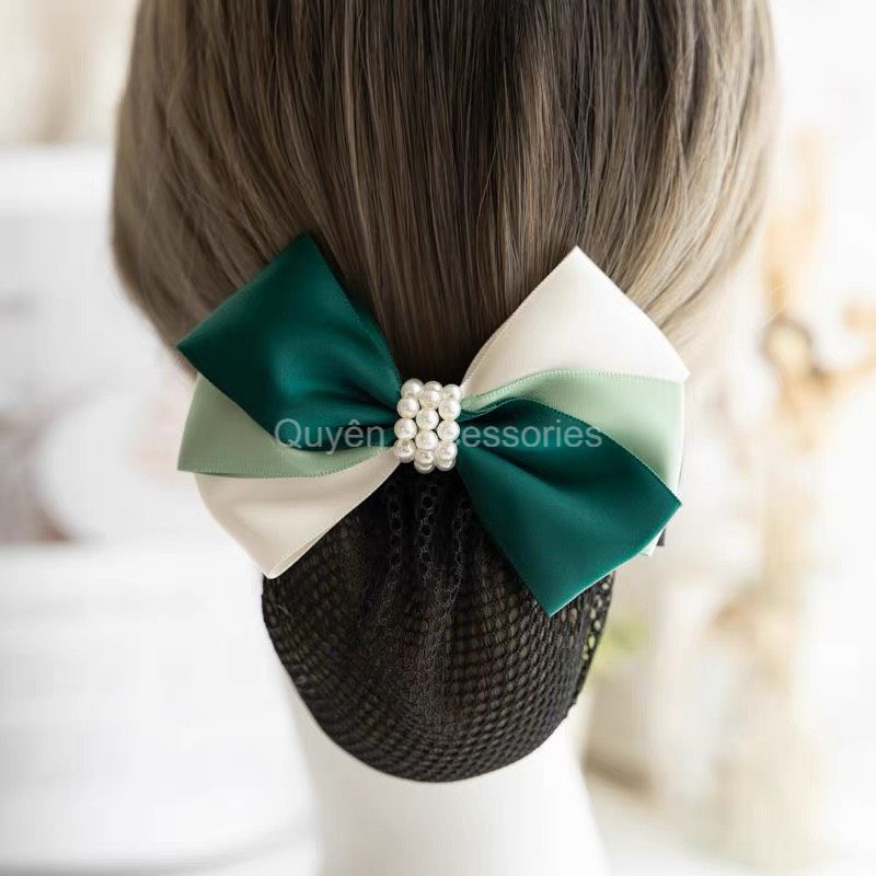 Kẹp búi nơ xanh lá các loại