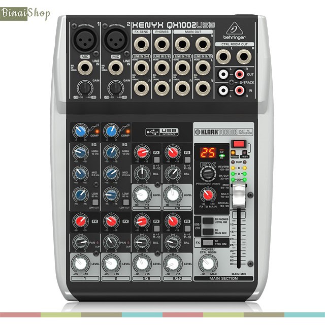 [Mã ELHACE giảm 4% đơn 300K] Mixer USB 10 cổng có hiệu ứng Behringer Xenyx QX1002USB