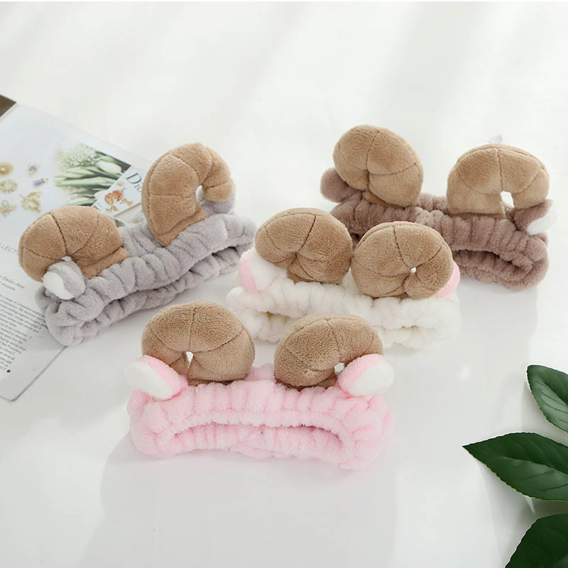 Băng Đô Rửa Mặt Hình Sừng Cừu Đáng Yêu Cho Nữ