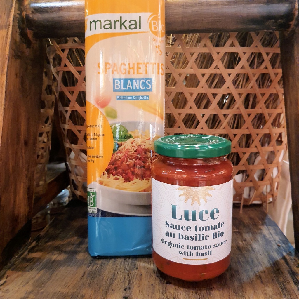 Sốt mì ý hữu cơ thuần chay Luce 340g (vị cà chua húng quế / truyền thống Bolognese)