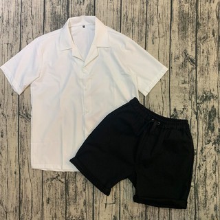 [chất lượng] [chất lượng] COMBO QUẦN ÁO SƠ MI X QUẦN SHORT/UNISEX (siêu rẻ)