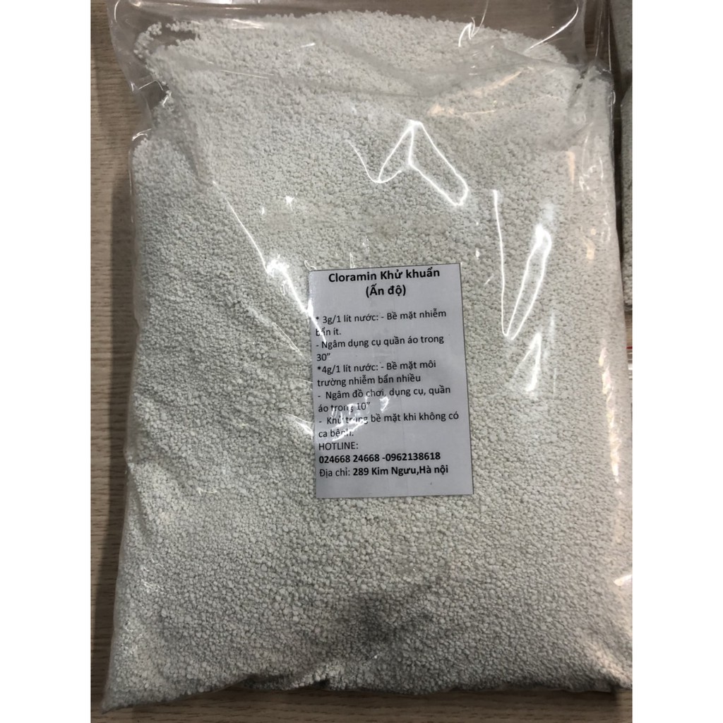Bột khử mùi, kháng khuẩn Cloramin B - Ấn Độ (2kg) SÁT KHUẨN đồ dùng, lau sàn, KHỬ KHUẨN