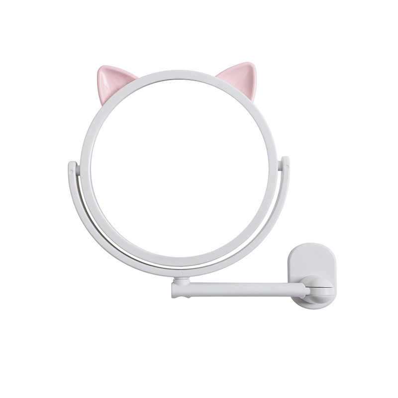 Gương trang điểm gắn tường tai thỏ đáng yêu size 14*20cm