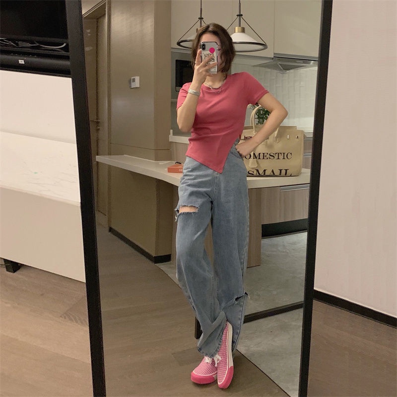 Áo Thun Nữ Tay Ngắn Màu Trắng Thiết Kế Ngọt Ngào Dễ Phối Đồ Thời Trang Cho Nữ áo phông nữ JL-TX-88