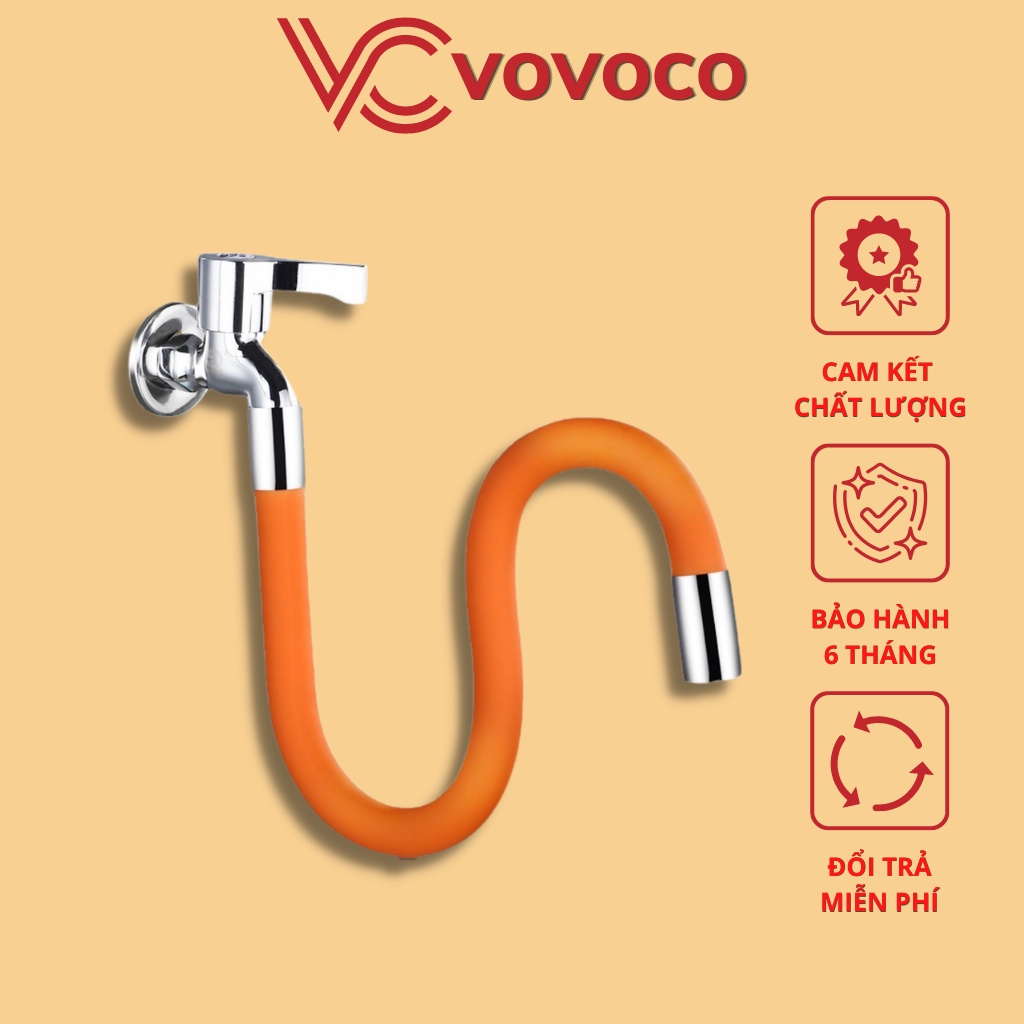 Dây nối đầu vòi nước tăng áp có thể điều chỉnh uốn cong xoay 360 độ vovoco