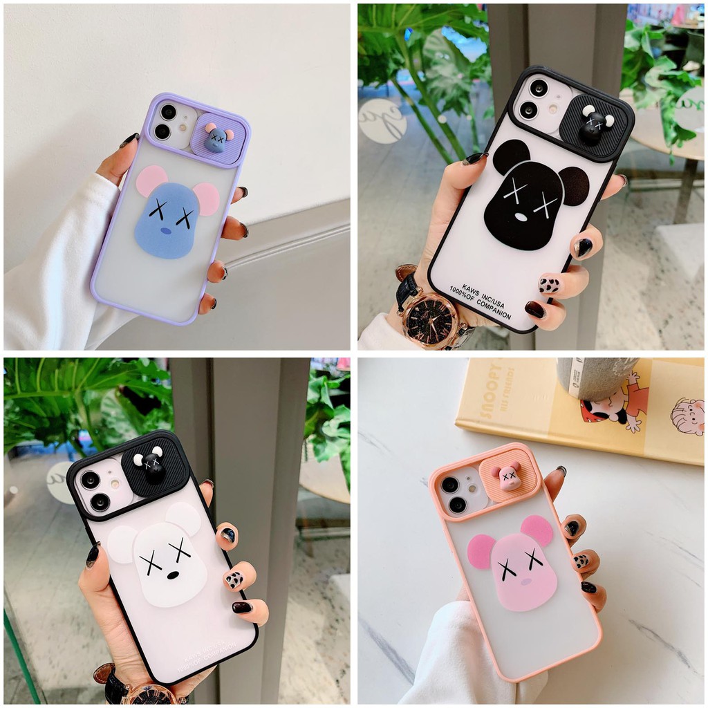 Camera Lens Protective Kaw Bear Cute Cartoon Case For iPhone 11 Pro MAX SE 2020 Soft TPU Cover For iPhone 8 7 6 6S Plus X XS XR 12 Mini Pro Max Cases