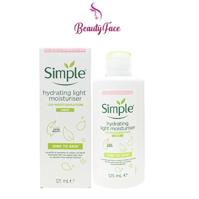 Kem Dưỡng Da Ẩm Mịn Simple Hydrating Light Moisturiser 125ml (Dành cho da nhờn)