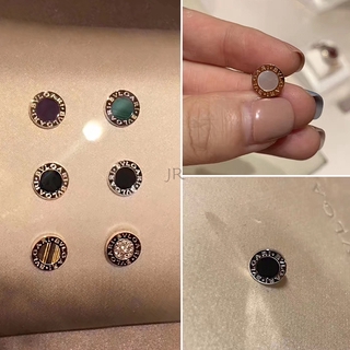 Mới 2 Chiếc BG 18 Kt Hoa Hồng Vàng Trắng Vàng Đơn Bông Tai Với Onyx Element