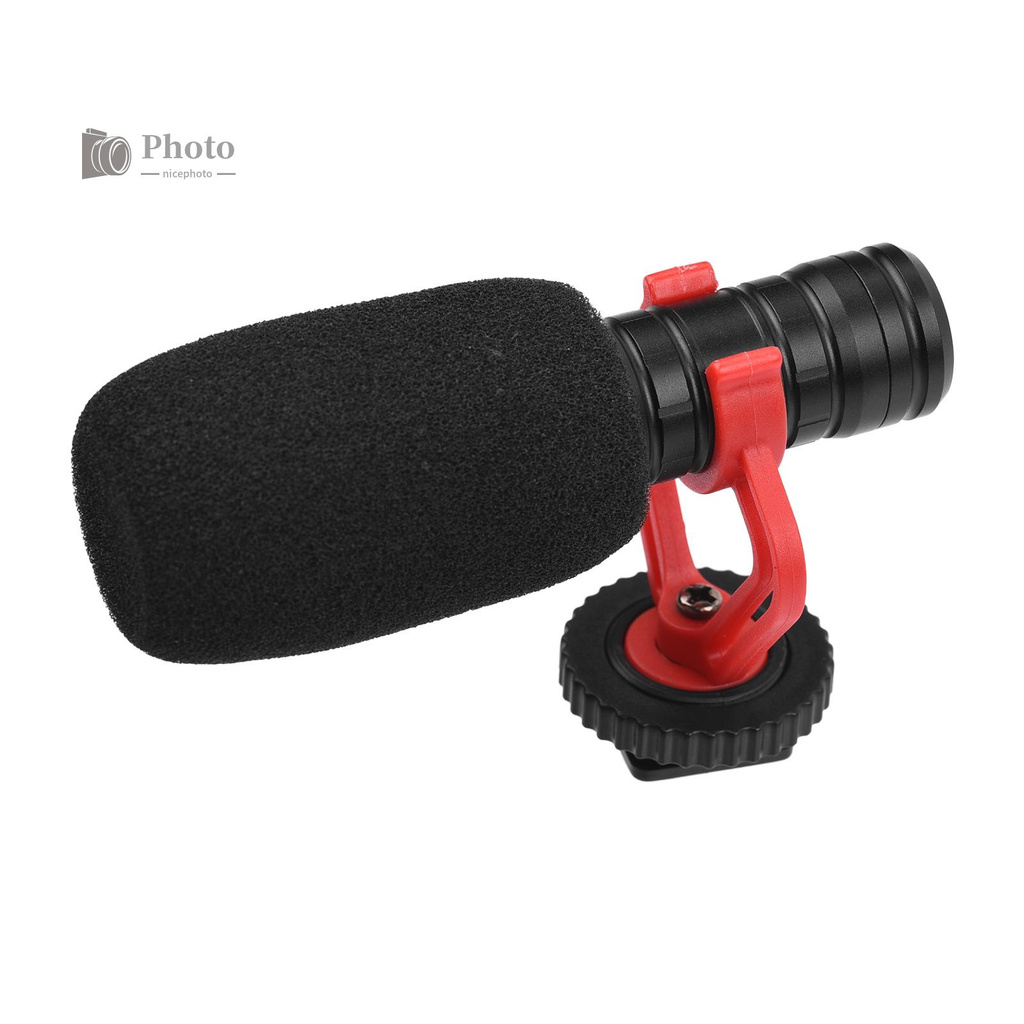 Microphone Thu Âm ANDOER Tích Hợp Giá Đỡ Chống Rung Giắc 3.5mm Cho Máy Ảnh