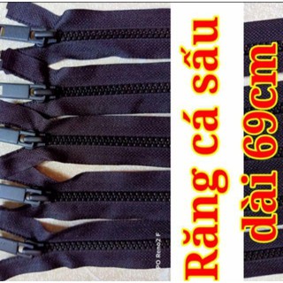 Khoá áo khoác răng cá sấu size to dài 69cm
