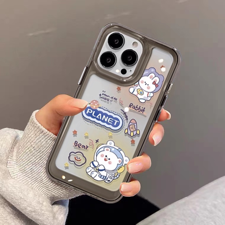 Ốp Điện Thoại TPU Dẻo Trong Suốt Họa Tiết Hoạt Hình Dễ Thương Cho IPhone 14 13 XS XR X 12 Pro Max 11 8 7 6S Plus