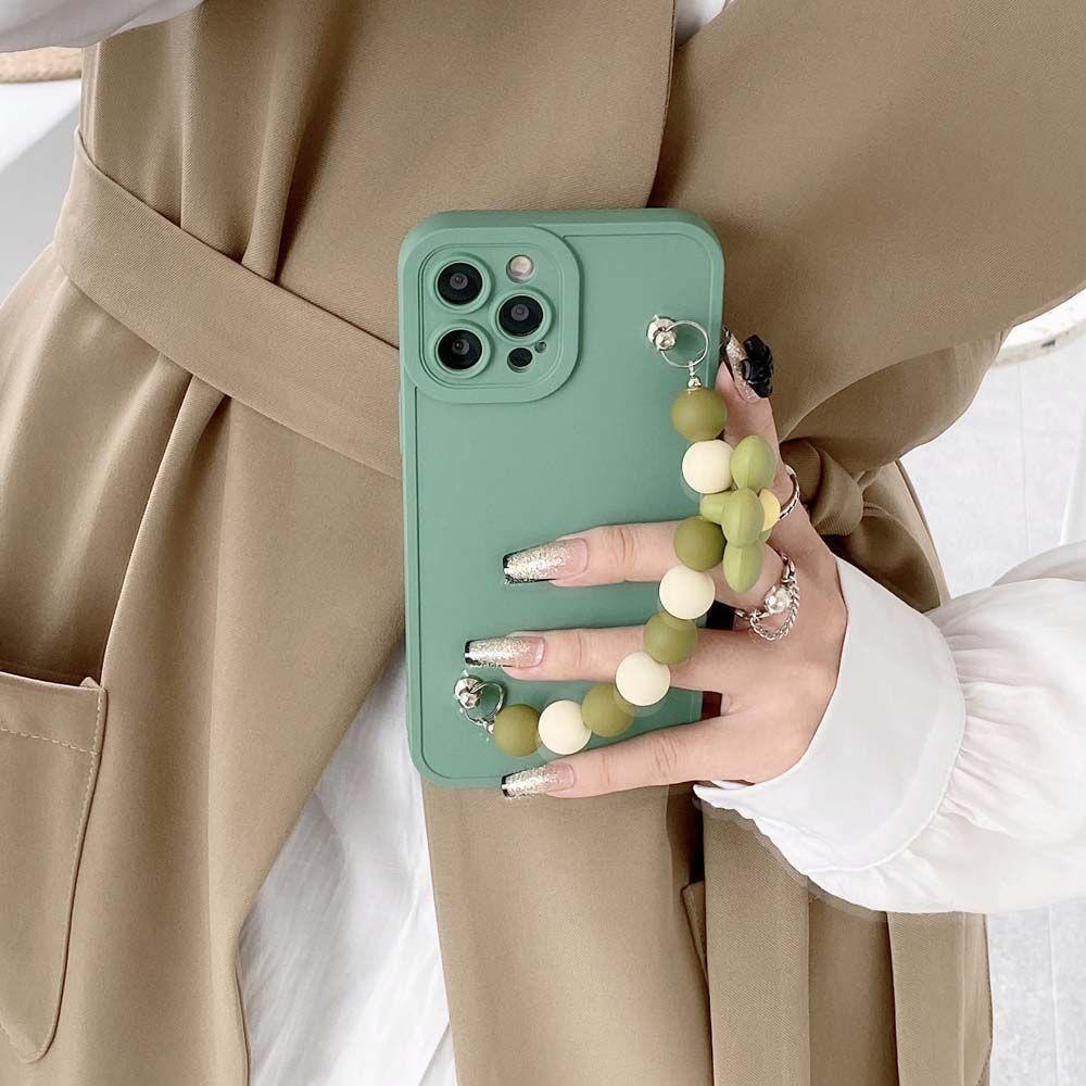 Ốp Điện Thoại Họa Tiết Hoa Kèm Dây Đeo Chống Thất Lạc Cho Iphone