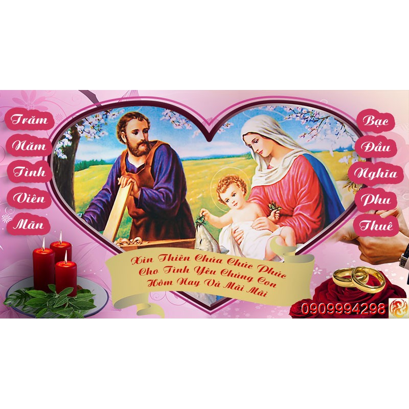 Tranh dán tường 3d hình Tiệc Ly Chúa Jesus, Gia Đình Thánh Gia