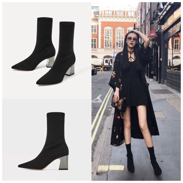 Boots len đế kim loại cao cấp [ ảnh thật ]