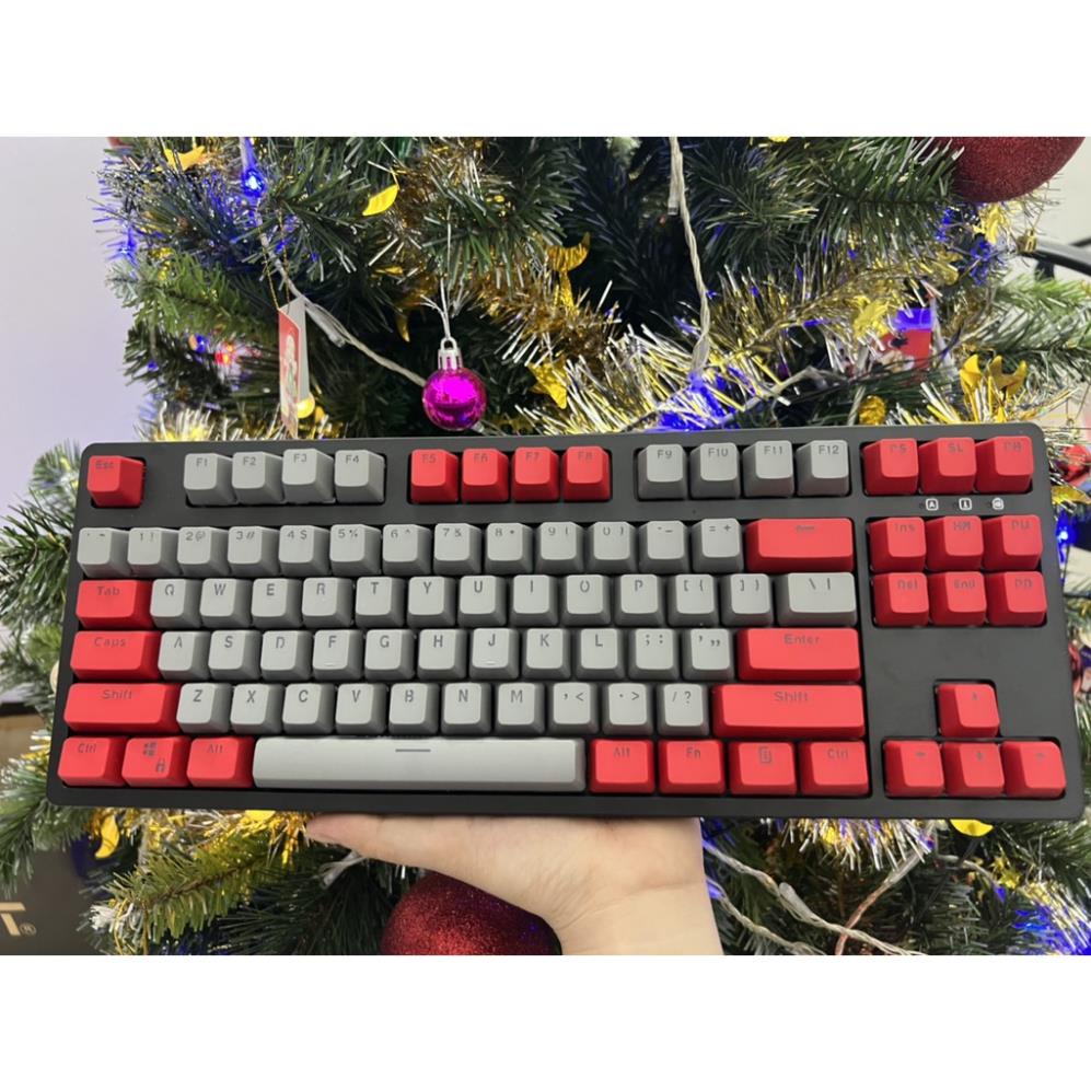 Bàn Phím Cơ EDRA EK387 Led Rainbow EDRA Switch - Dây Cap Typ C Cực Chất - Màu Đen - Phiên Bản Mới nhất 2022 - BH 2 năm