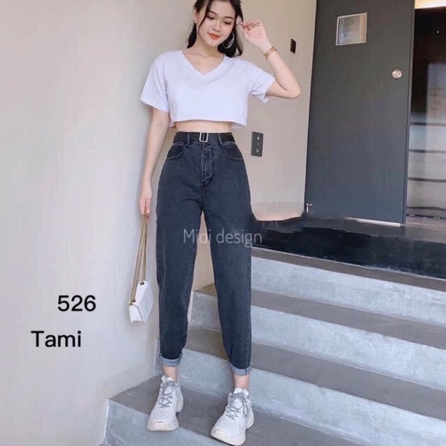 Quần Baggy Jeans xám đen basic hình thật