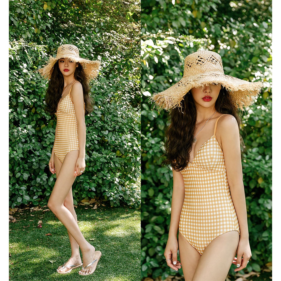 Bikini liền caro nữ tính, nhẹ nhàng