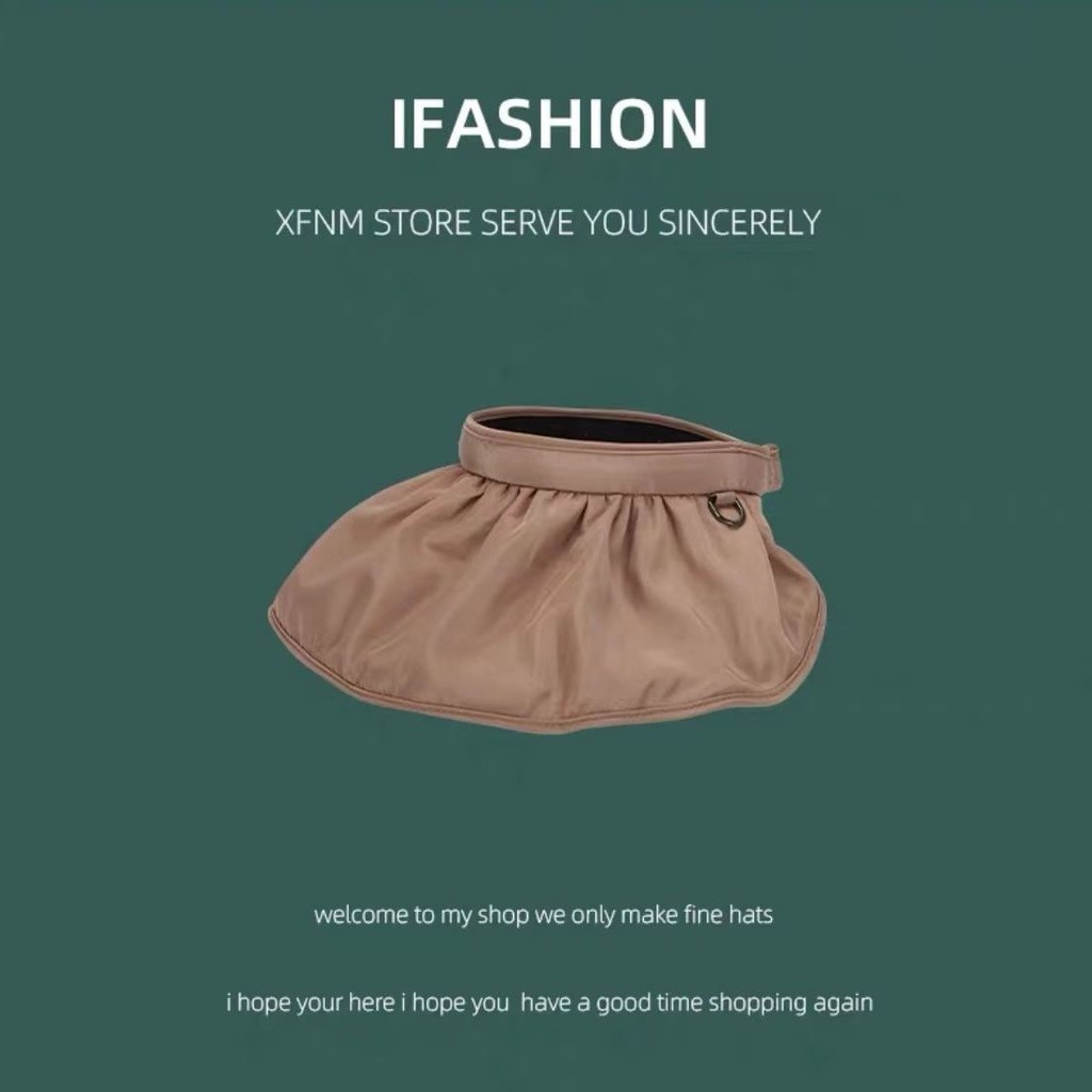 Sunscreen hair band sunscreen hat sunscreen hat sunscreen hat shell hat sunscreen hat female summer Korean style all-match face-covering fisherman hat sun hat ultraviolet-proof empty-top sunscreen hat bznN