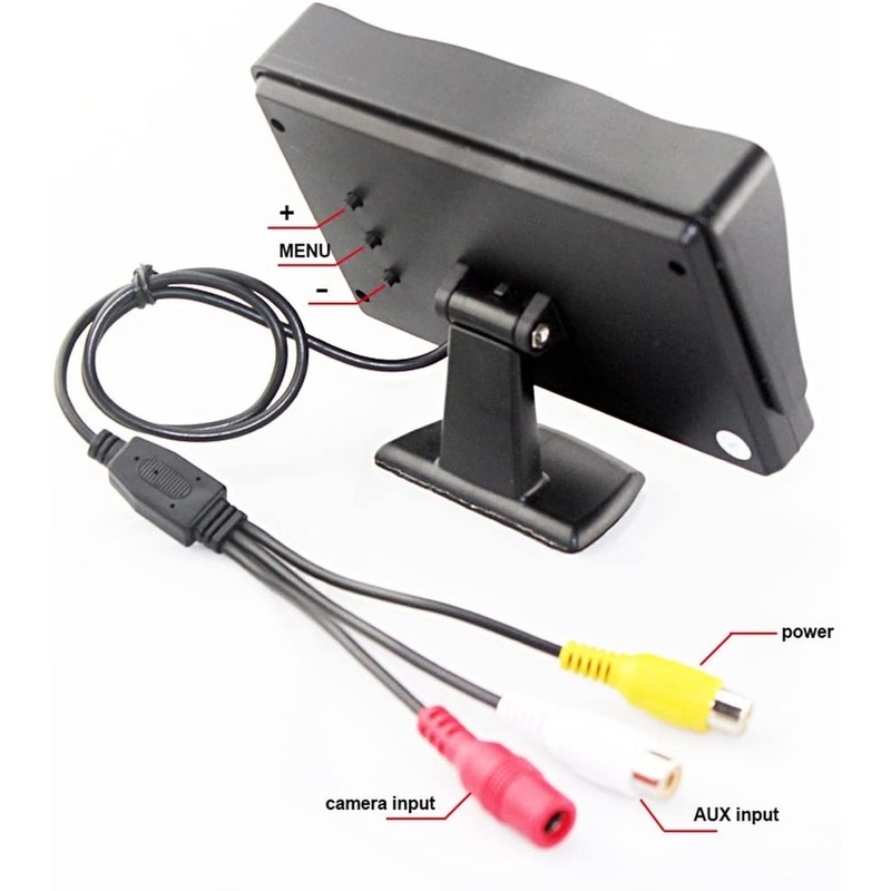 Camera Chiếu Hậu Cho Xe Hơi 12V-24V 4.3'' inch TFT LCD Hỗ Trợ Quay Đêm