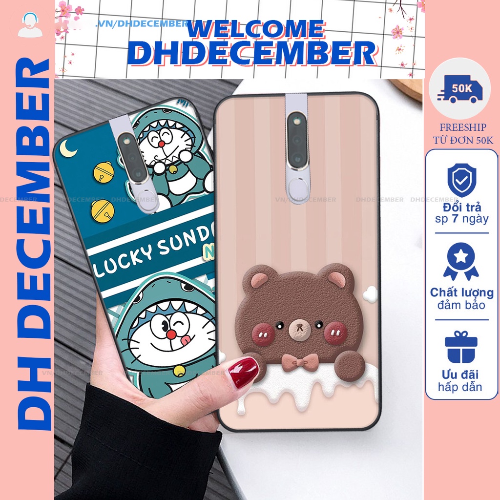 Ốp lưng Oppo F11 PRO in hình gấu K@ws, gấu nâu, dor@emon RẺ- ĐẸP- BỀN