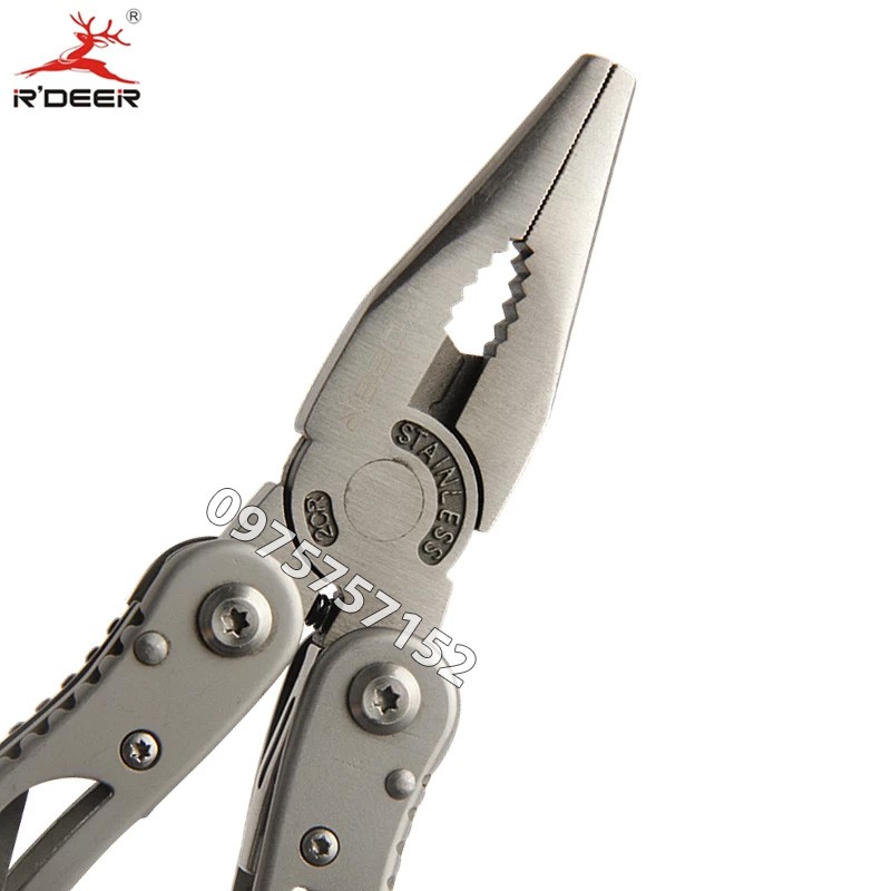 Kìm đa năng cao cấp R’DEER RT-2338, 11 chức năng trong 1, thiết kế nhỏ gọn,  thép không gỉ 2CR siêu chịu lực, siêu bền