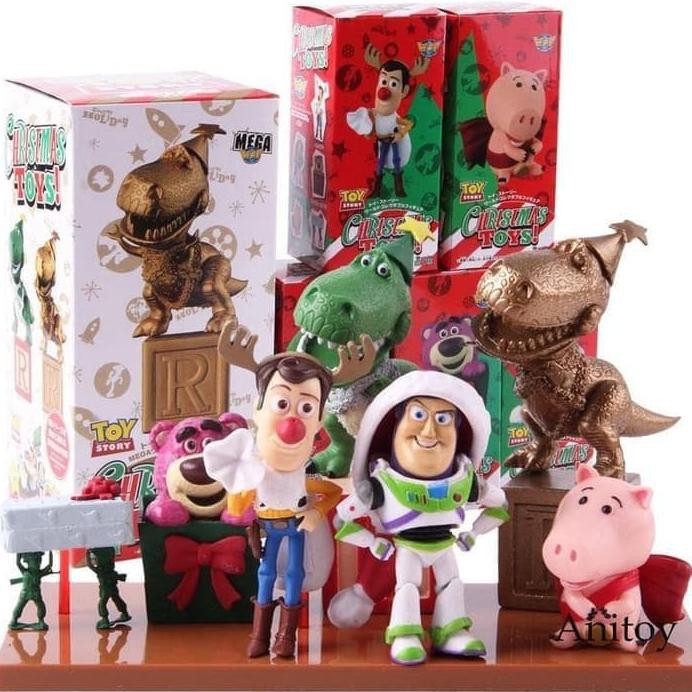 Set Mô Hình Nhân Vật Trong Phim Hoạt Hình Toy Story + Thiệp Giáng Sinh Thẻ