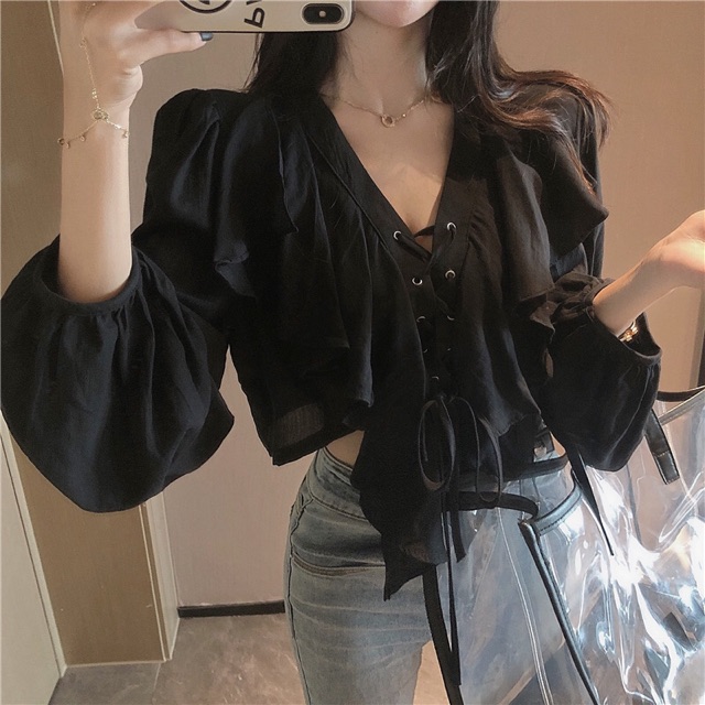 🖤 Áo croptop bèo 🖤 (+2% phí shopee thu )