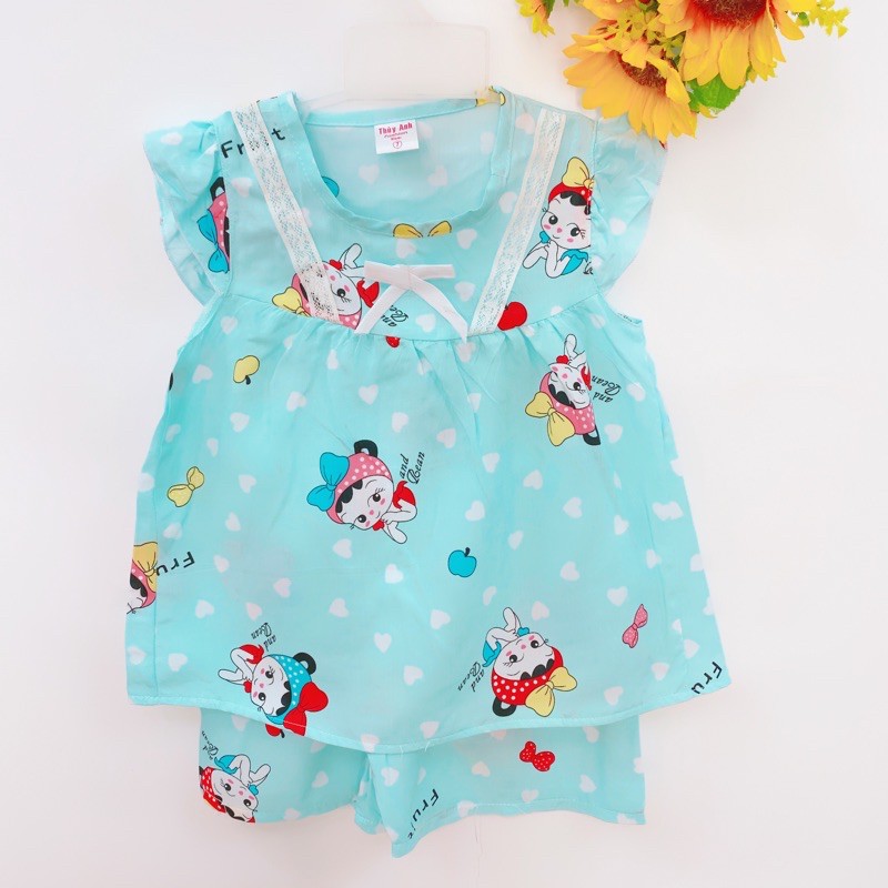 Bộ tole lanh ngắn/dài Bé gái size 5 từ 12-13kg (inbox chọn mẫu)