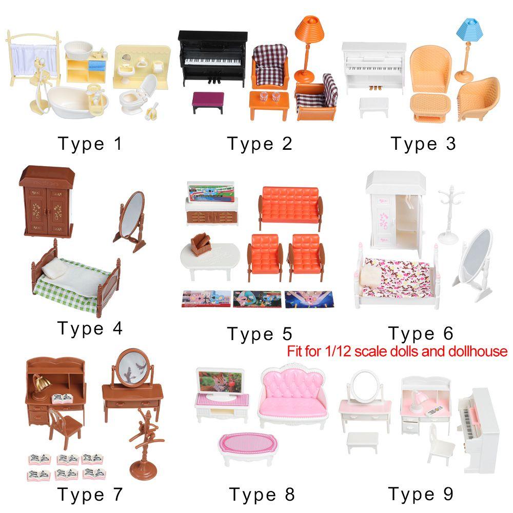 1 Bộ Nội Thất Thu Nhỏ Xinh Xắn Tỷ Lệ 1: 12