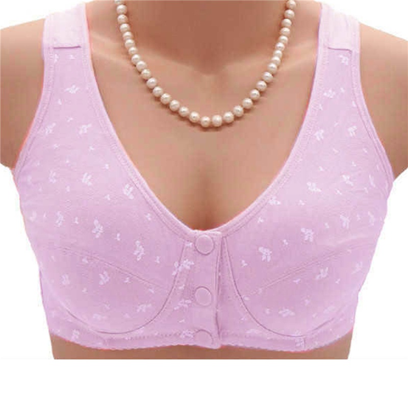 Áo Ngực Cotton Mềm Phối Ren Cài Nút Trước Không Gọng Cho Phụ Nữ Mang Thai | BigBuy360 - bigbuy360.vn