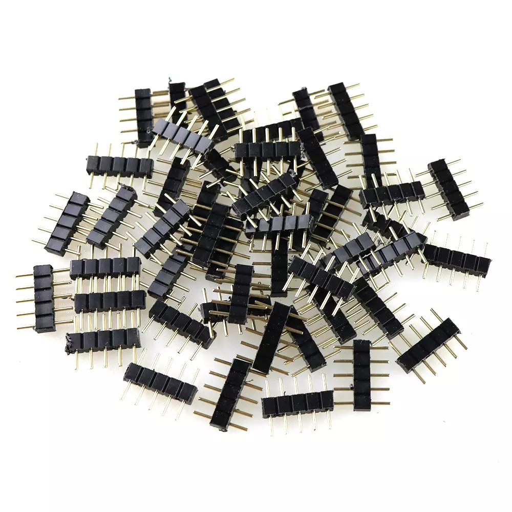 Phụ Kiện Kim Nối Hai Đầu Đực 5Pin Cho Dây Đèn Led RGB