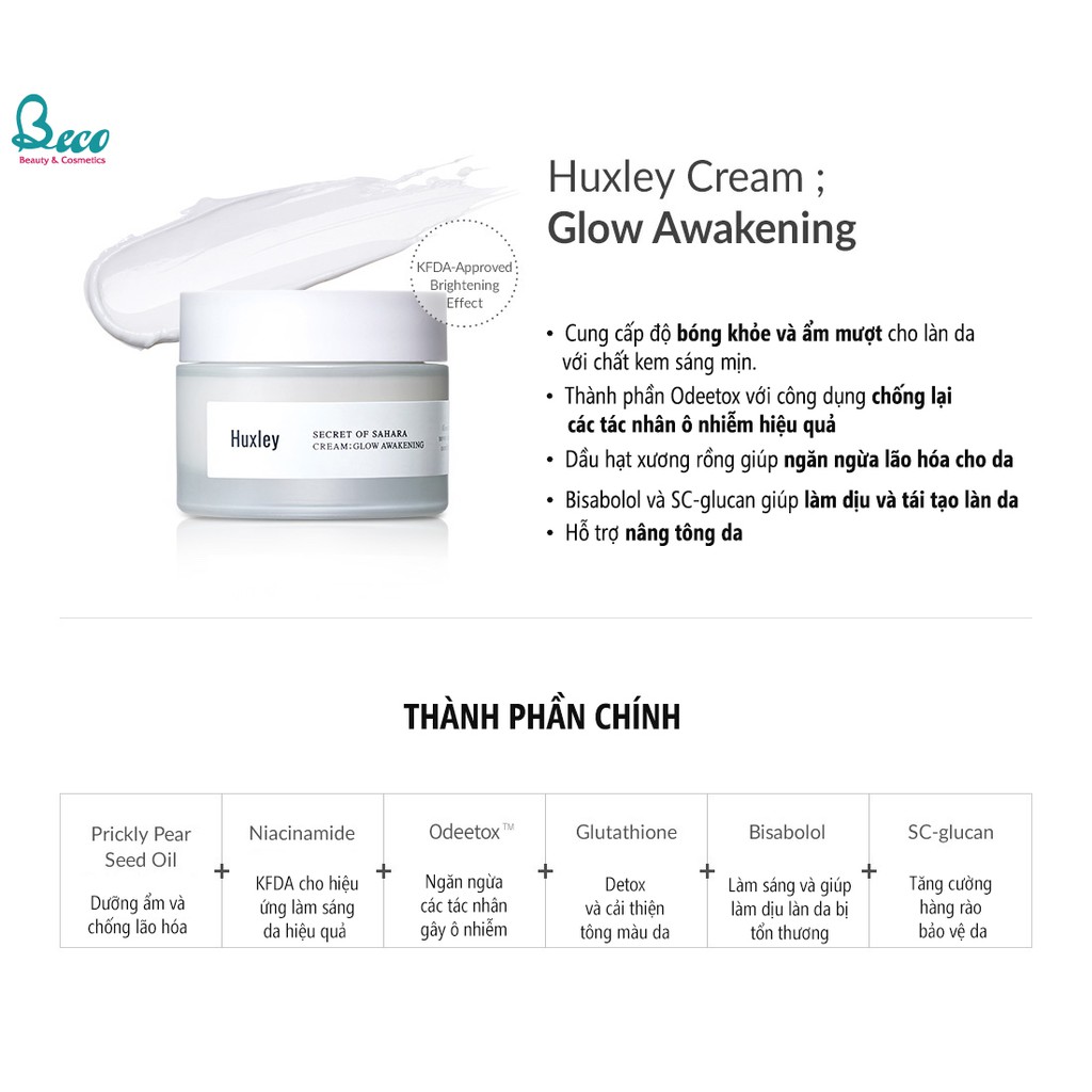 Set Huxley Brightening Care Trio Dưỡng Trắng Sáng Da, Làm Mờ Thâm