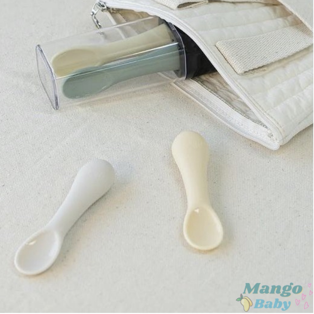 Thìa Ăn Dặm Cho Bé Bằng Silicon Chính Hãng BLUEMAMA MODUI Nhập Hàn Quốc