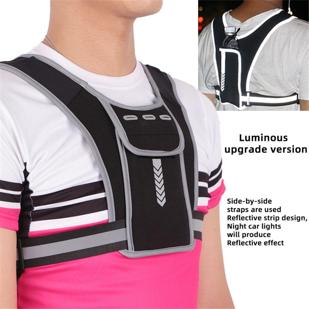 MUVAKO Áo Sát Nách Phản Quang Có Túi Trước Ngực An Toàn Dễ Điều Chỉnh Cho Nam Và Nữ