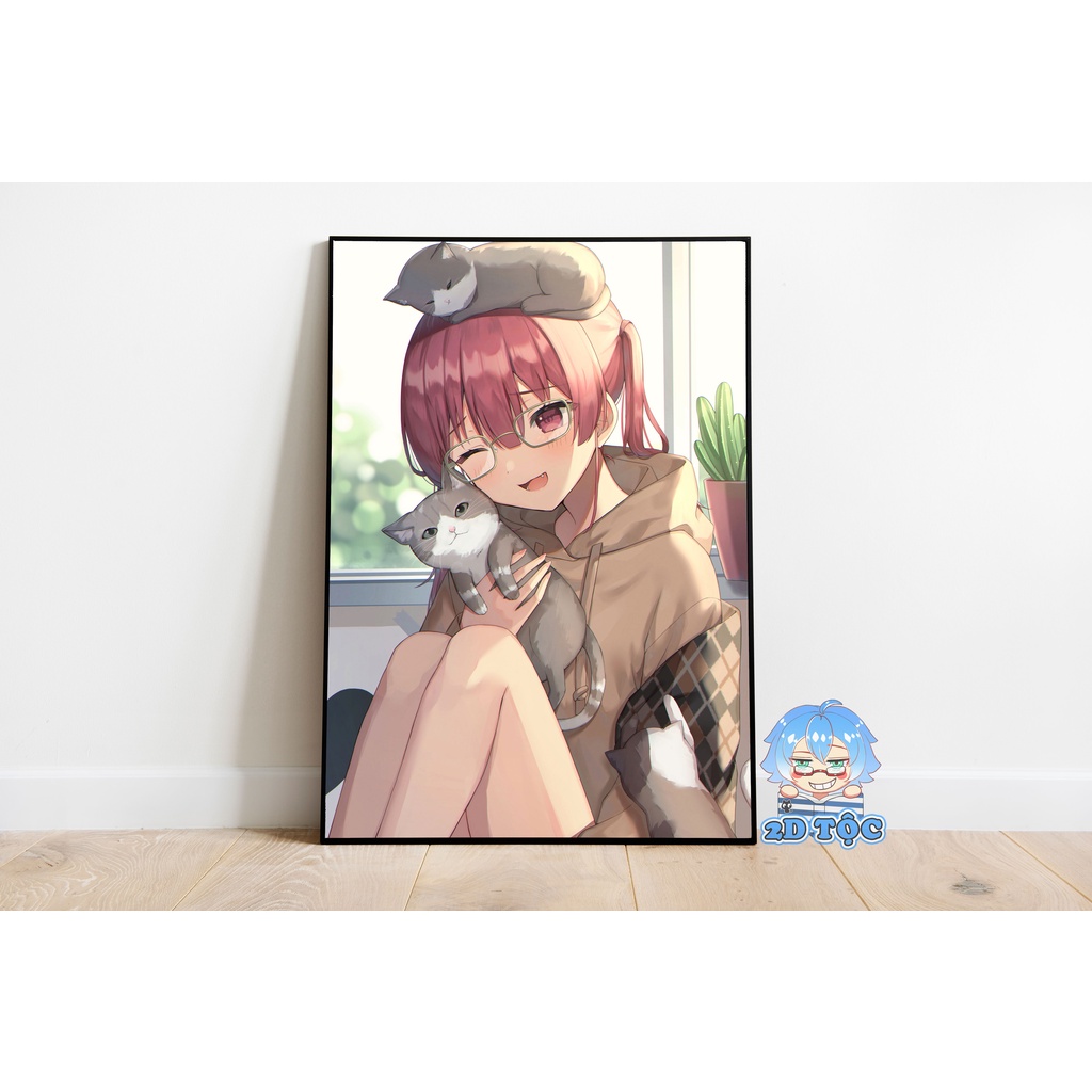 Tranh poster A3 giấy chất lượng cao Houshou Marine Hololive (14) - 2D Tộc Shop