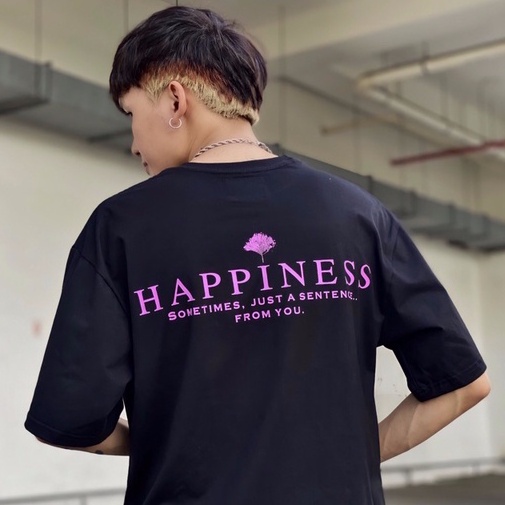 Áo thun cổ tròn form oversize , vải cotton 100% co dãn 4 chiều.