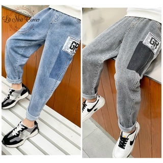Quần jean nam bé trai phong cách Hàn Quốc cạp chun cao cấp thời trang 3/4/5/6/7/8/9/10/11/12 tuổi 14-50kg cute