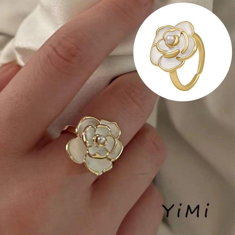 Nhẫn Hở Đính Hoa Ngọc Trai Chất Lượng Cao