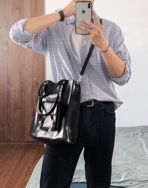 Túi da nam nữ đeo chéo, cầm tay vintage thời trang