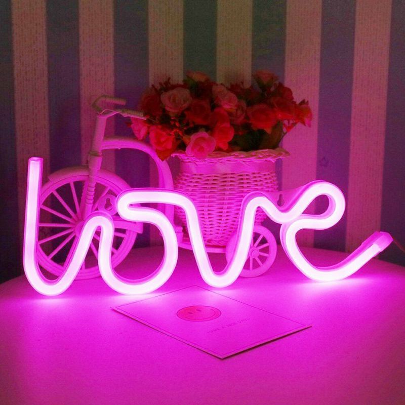 Đèn LED neon chữ LOVE trang trí sinh nhật cầu hôn, đèn decor phòng siêu bền đẹp - Kemshop K73