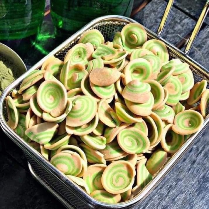 Bánh Tai heo nhí vị trà xanh giòn thơm ngon