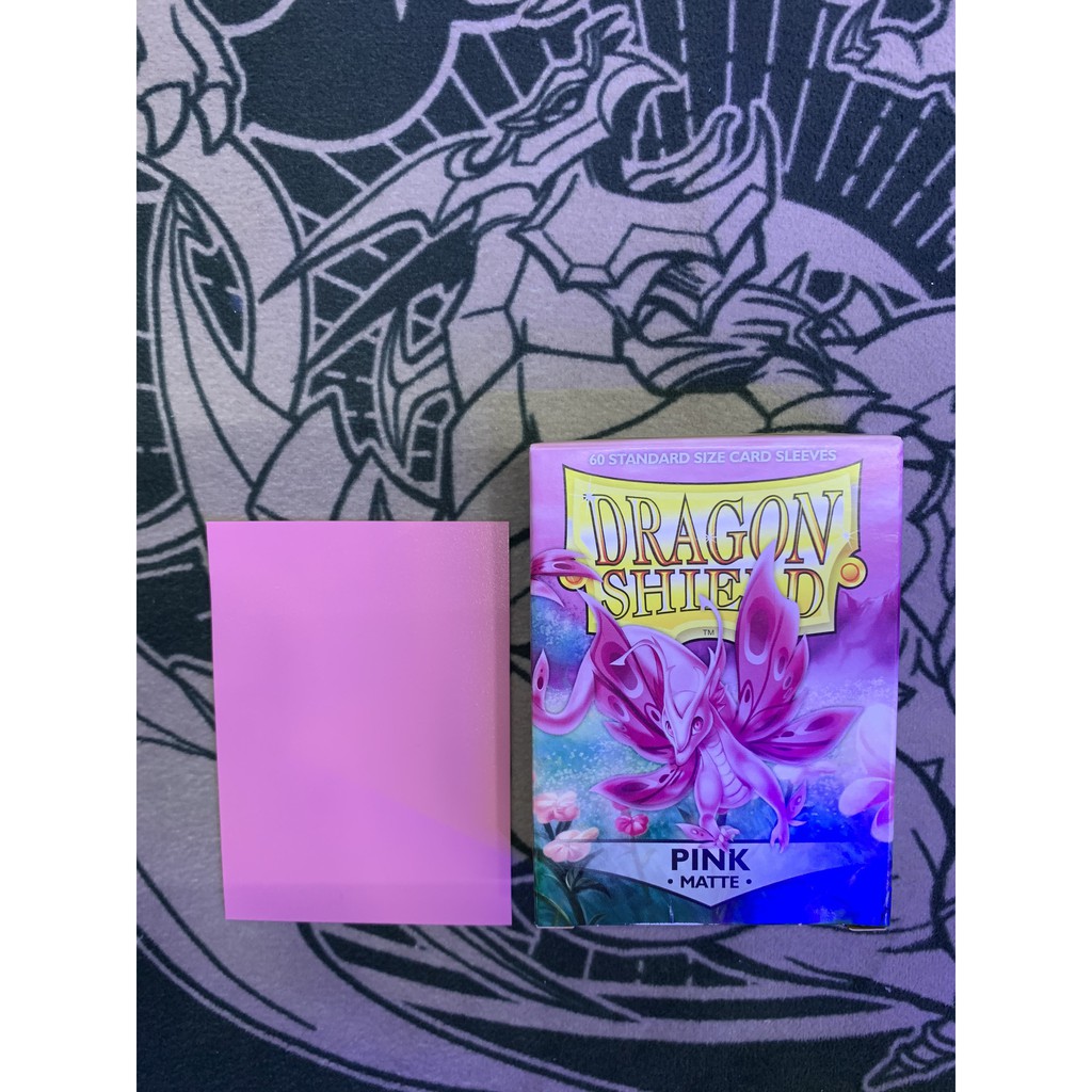 Phụ kiện Card Game Sleeve boc bài lẻ Dragon Shield Double Pink matte