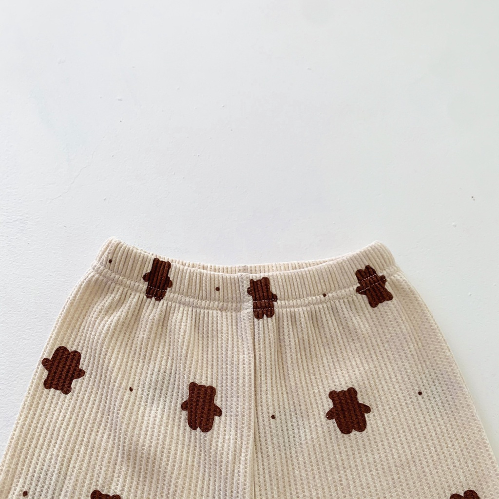 [2023] Đồ Bộ Sát Nách Cotton Tổ Ong Thoáng Mát Cho Bé Trai, Bé Gái