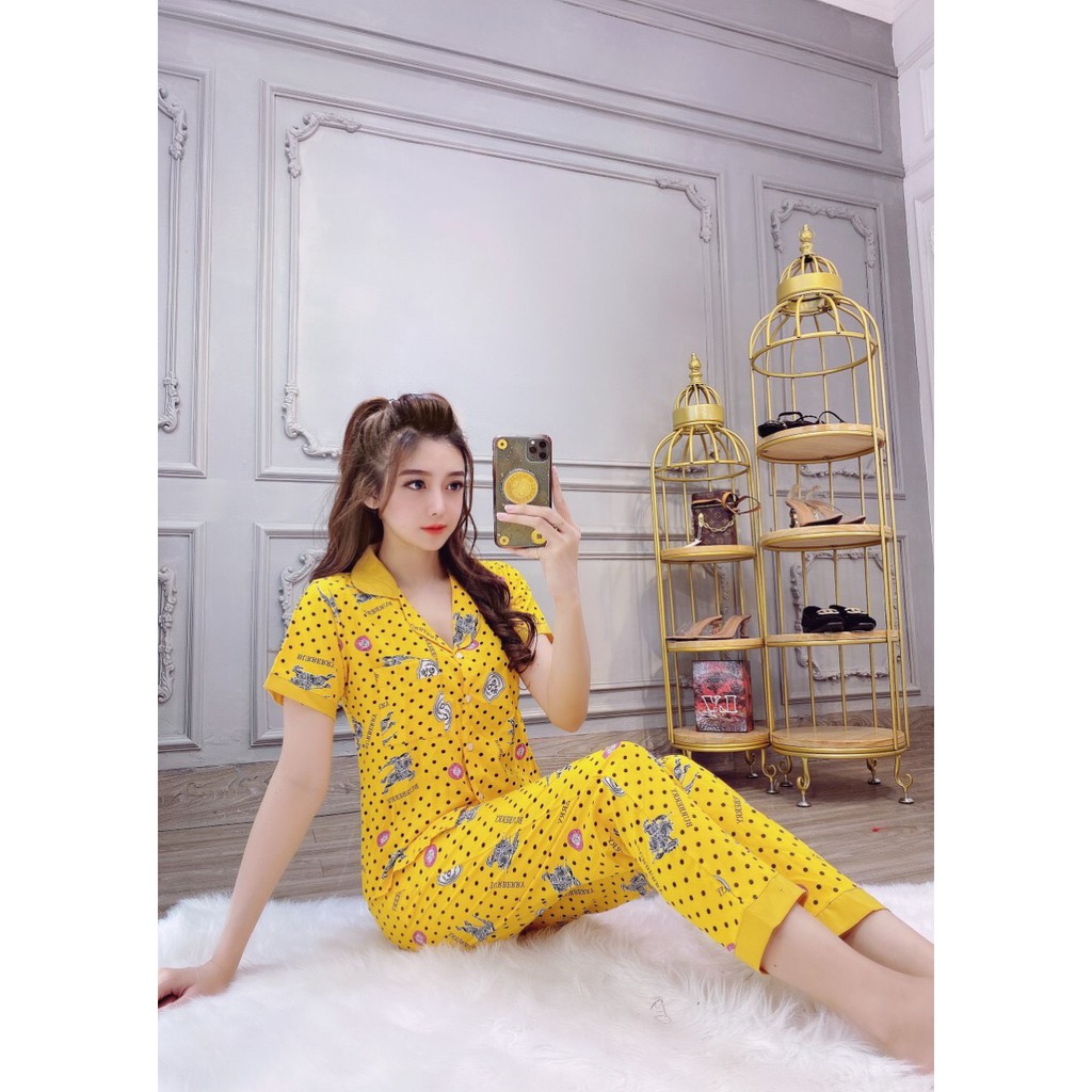 Đồ bộ nữ pijama lụa hàn cao cấp mềm mịn nhẹ